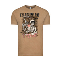 Vintage Coffee im trying but tired Vintage Tee - MaliasSmallBusiness