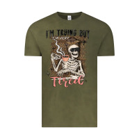 Vintage Olive im trying but tired Vintage Tee - MaliasSmallBusiness