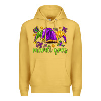 Antique Gold Mardi Gras with jester hat Premium Hoodie - HowdyJamesFarm