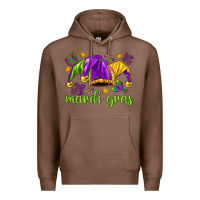 Chestnut Mardi Gras with jester hat Premium Hoodie - HowdyJamesFarm