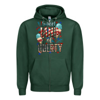 Sports Green Sweet land of liberty 4th of july Zipper Hoodie - HowdyJamesFarm