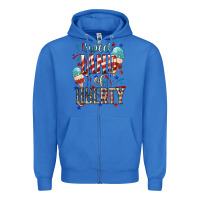 True Royal Sweet land of liberty 4th of july Zipper Hoodie - HowdyJamesFarm