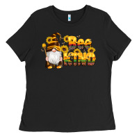Black western bee kind gnomes bee honey sunflowers leopard serape Ladies Tee - Artiststas
