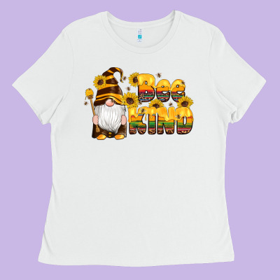 Western Bee Kind Gnomes Bee Honey Sunflowers Leopard Serape Ladies Tee Designed By Artiststas