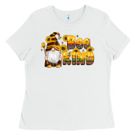 White western bee kind gnomes bee honey sunflowers leopard serape Ladies Tee - Artiststas