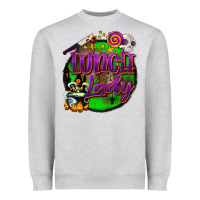 Heather Grey halloween lunch lady Heavyweight Sweatshirt - BarkalooDesign