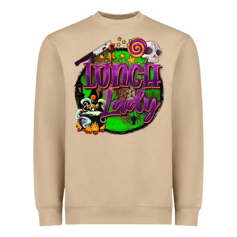 Halloween Lunch Lady Heavyweight Sweatshirt by BarkalooDesign | Teevron