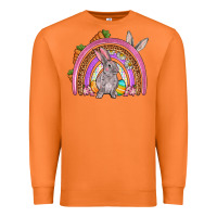 Carrot Easter rainbow Premium Sweatshirt - OliviaCreatesArt