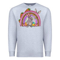 Heather Grey Easter rainbow Premium Sweatshirt - OliviaCreatesArt