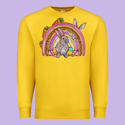 Easter Rainbow Premium Sweatshirt Designed By Oliviacreatesart