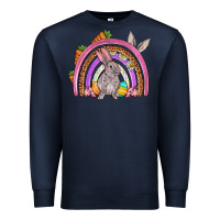 Navy Easter rainbow Premium Sweatshirt - OliviaCreatesArt