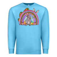 Ocean Blue Easter rainbow Premium Sweatshirt - OliviaCreatesArt