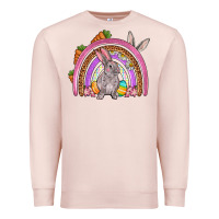 Pale Pink Easter rainbow Premium Sweatshirt - OliviaCreatesArt