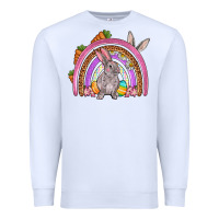 White Easter rainbow Premium Sweatshirt - OliviaCreatesArt