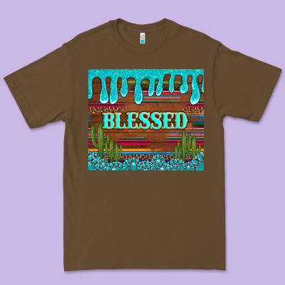 Blessed Annd Cactus With Gemstone Tumbler Premium Tee Designed By Artiststas