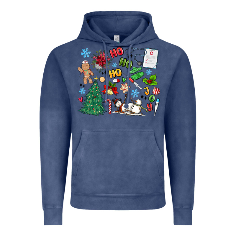 Nurse Christmas Vintage Hoodie by MaliasSmallBusiness | Teevron