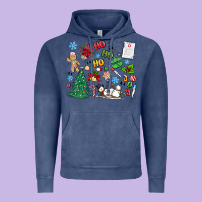 Nurse Christmas Vintage Hoodie Designed By Maliassmallbusiness