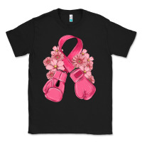 Black breast cancer with boxing gloves Classic Tee - MaliasSmallBusiness