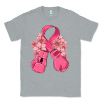 Heather Grey breast cancer with boxing gloves Classic Tee - MaliasSmallBusiness