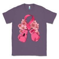 Lavender breast cancer with boxing gloves Classic Tee - MaliasSmallBusiness