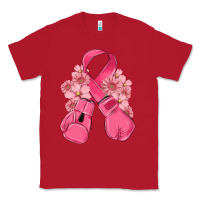 Red breast cancer with boxing gloves Classic Tee - MaliasSmallBusiness