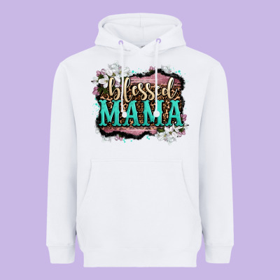 Blessed Mama Heavyweight Hoodie Designed By Oliviacreatesart