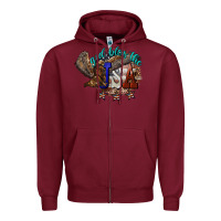 Burgundy God bless the USA Eagle 4th of july Zipper Hoodie - HowdyJamesFarm