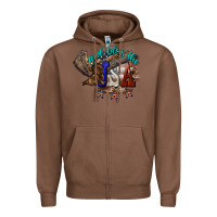 Chestnut God bless the USA Eagle 4th of july Zipper Hoodie - HowdyJamesFarm