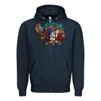 Navy God bless the USA Eagle 4th of july Zipper Hoodie - HowdyJamesFarm