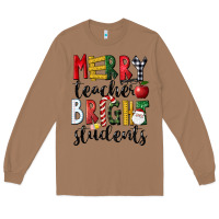 Toasted Coconut Merry Teacher Bright Students Christmas Long Sleeve Tee - LillyAllenDesigns