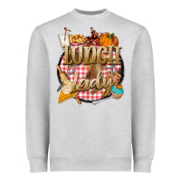 Heather Grey fall  lunch lady Heavyweight Sweatshirt - BarkalooDesign