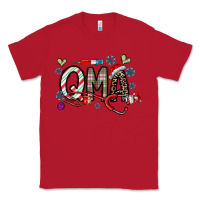 Red christmas nurse qma Classic Tee - CowhideDigitalArt