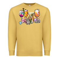 Antique Gold Easter wine glasses Premium Sweatshirt - OliviaCreatesArt