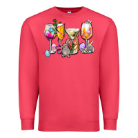 Cardinal Easter wine glasses Premium Sweatshirt - OliviaCreatesArt