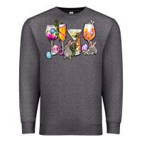 Charcoal Heather Easter wine glasses Premium Sweatshirt - OliviaCreatesArt