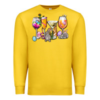 Lemon Easter wine glasses Premium Sweatshirt - OliviaCreatesArt