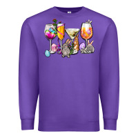Purple Easter wine glasses Premium Sweatshirt - OliviaCreatesArt