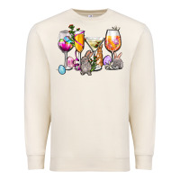 Sandshell Easter wine glasses Premium Sweatshirt - OliviaCreatesArt