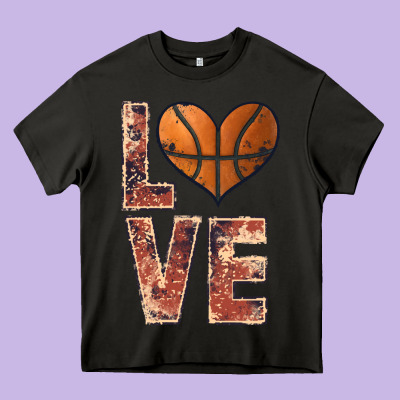 Basketball Love Heavy Core Tee Designed By Jahusdesignshop