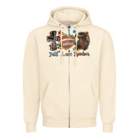 Sandshell Faith love freedom 4th of july Zipper Hoodie - HowdyJamesFarm