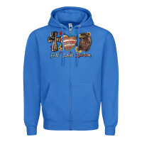 True Royal Faith love freedom 4th of july Zipper Hoodie - HowdyJamesFarm