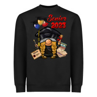 Black senior 2023 gnome Heavyweight Sweatshirt - BarkalooDesign