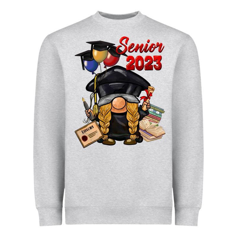 Senior 2023 Gnome Heavyweight Sweatshirt by BarkalooDesign | Teevron