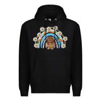 Black Easter Bunny with carrot rainbow Easter Day Premium Hoodie - HowdyJamesFarm