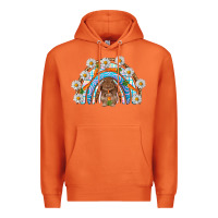 Carrot Easter Bunny with carrot rainbow Easter Day Premium Hoodie - HowdyJamesFarm