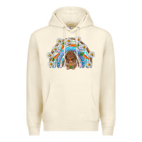 Sandshell Easter Bunny with carrot rainbow Easter Day Premium Hoodie - HowdyJamesFarm
