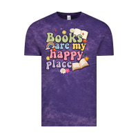 Cloud Purple books are my happy place Vintage Tee - MaliasSmallBusiness