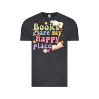 Vintage Black books are my happy place Vintage Tee - MaliasSmallBusiness