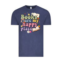 Vintage Denim books are my happy place Vintage Tee - MaliasSmallBusiness