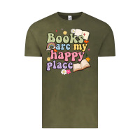 Books Are My Happy Place Vintage Tee | Teevron
